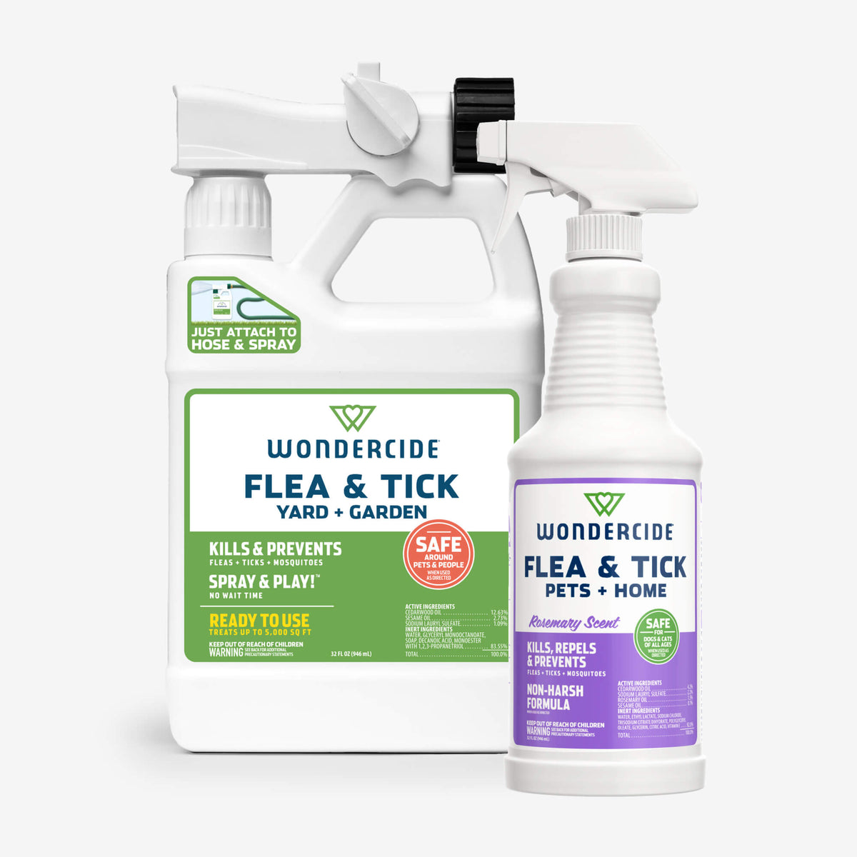 Flea and Tick Spray Kit for Pets and Yard Rosemary