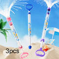 Firework-Shape Manual Water Blaster Set with Three or Six Pull-Push Wands in Blue, Purple and Pink