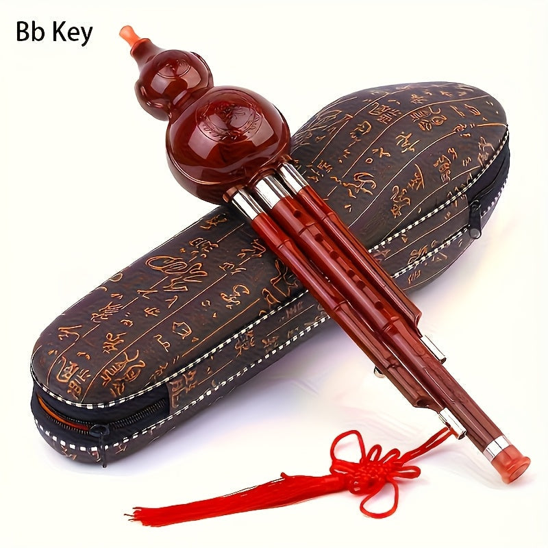 Chinese Hulusi Gourd Flute, Portable Beginner Wind Instrument for Practice