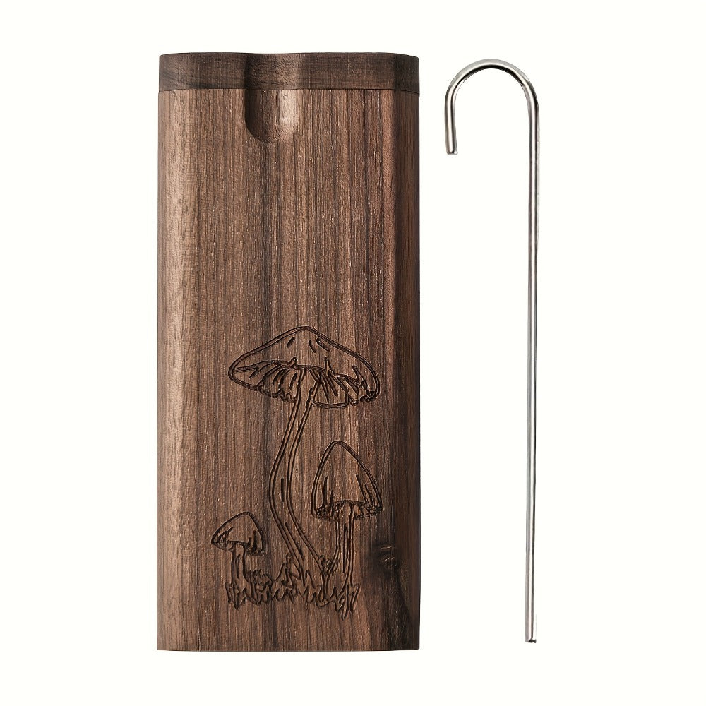 Cigarette Case - Wooden for Men Engraved Storage Box, Slim Portable Holder, Perfect - product detail view 3