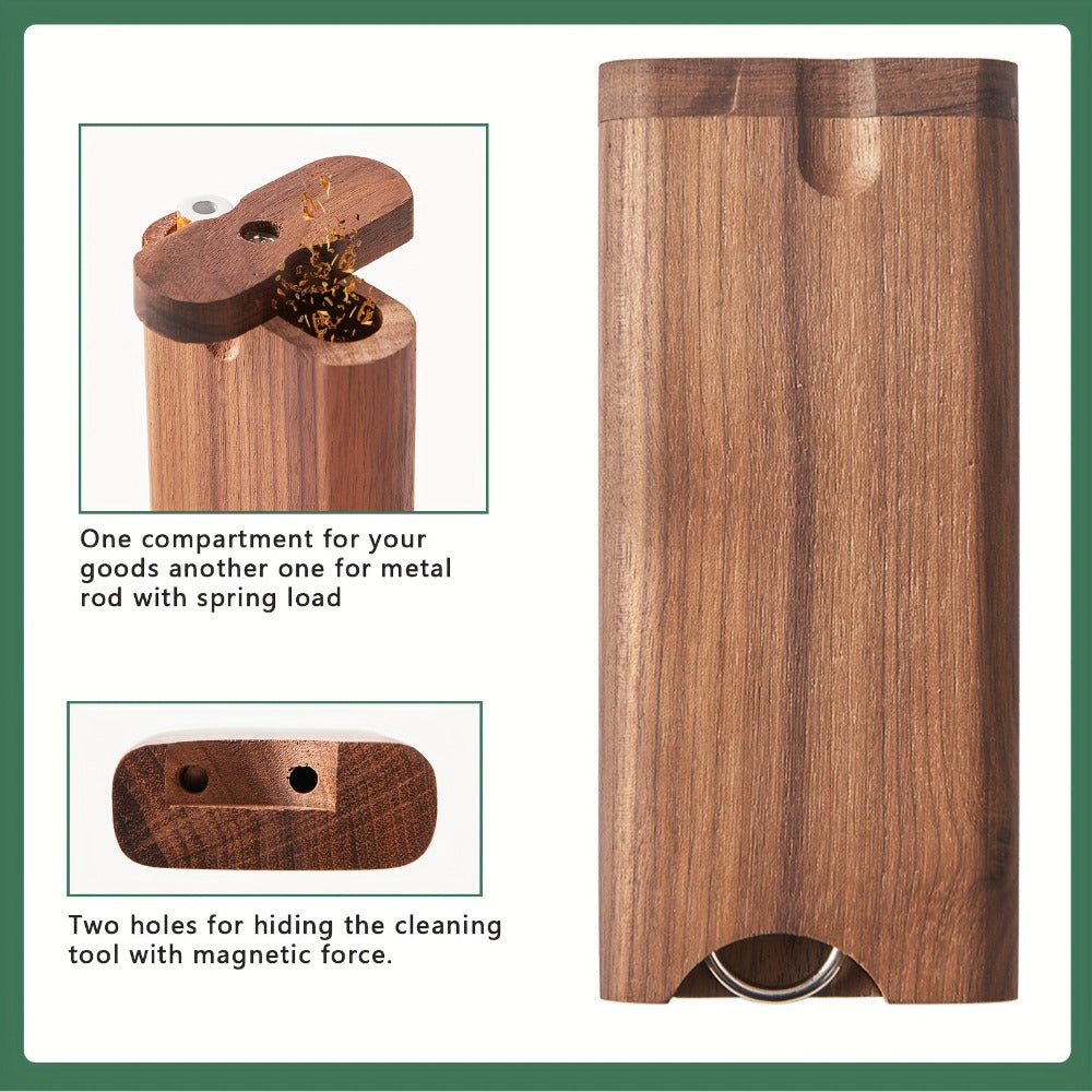 Cigarette Case - Wooden for Men Engraved Storage Box, Slim Portable Holder, Perfect - product detail view 5