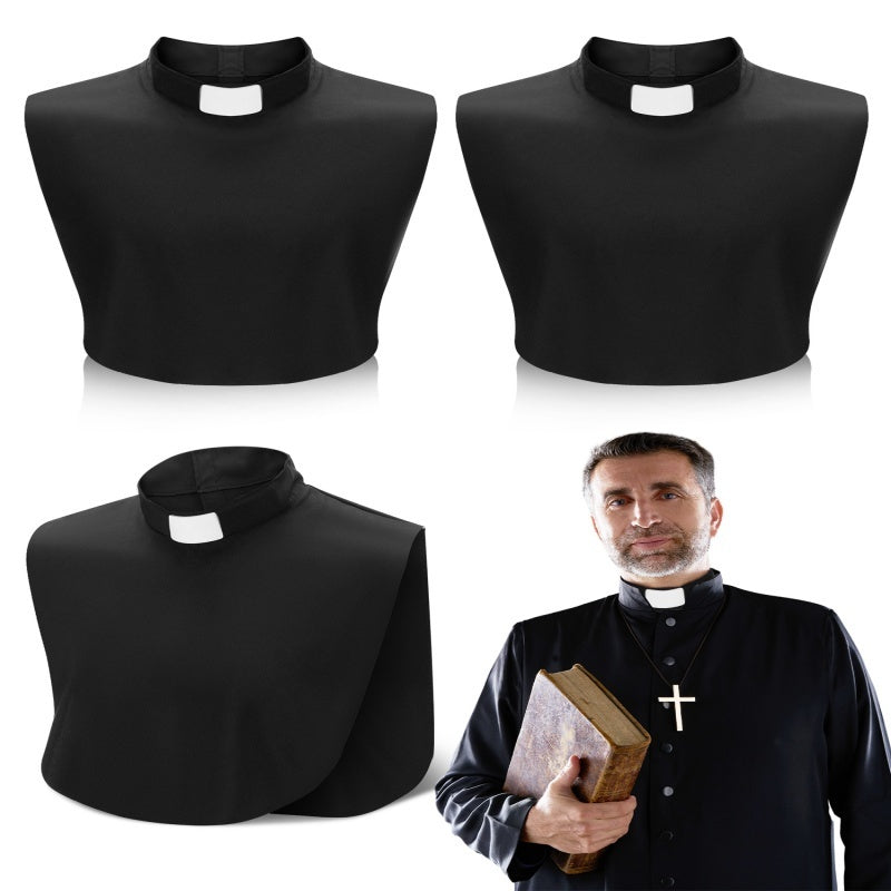 Clergy Collar – Clergy Tab Collar 3 Pack Black with White Tab – Clerical Collar for Priest Minister Pastor
