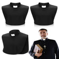 Clergy Collar – Clergy Tab Collar 3 Pack Black with White Tab – Clerical Collar for Priest Minister Pastor
