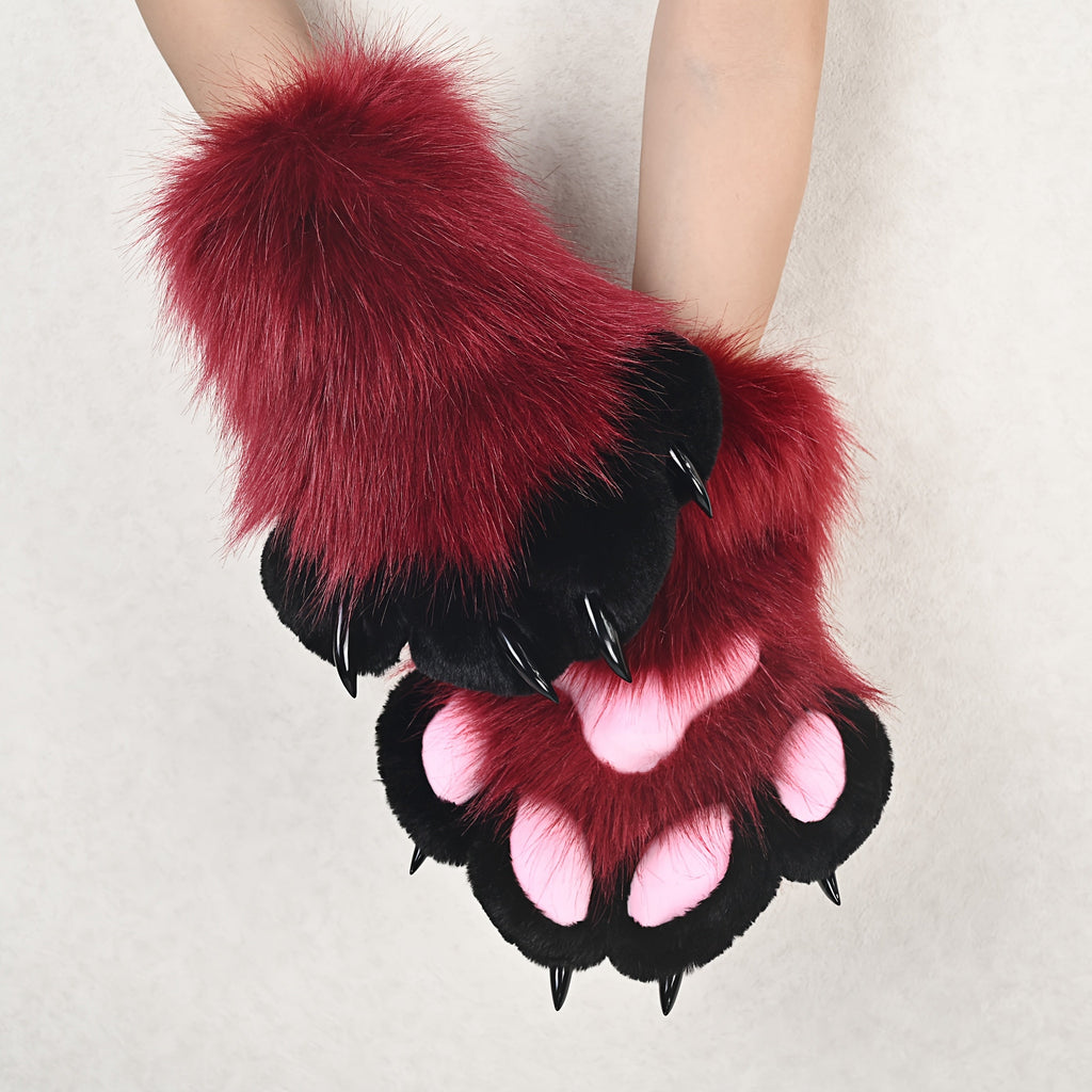 Cosplay Costume Accessories - Claw Gloves with Sound Effects Realistic Furry Cat Fox Beast Animal Paw - product detail view