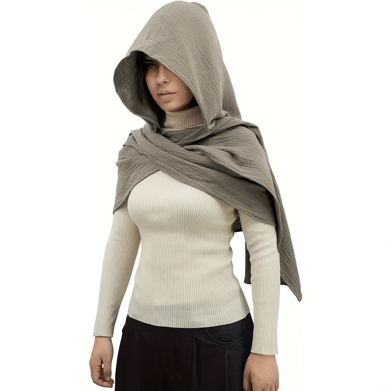 Costume Accessories Hooded Cape Scarf with Brooch and Three Retained Color Style Options for Themed Events