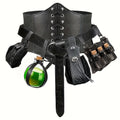 Renaissance Corset Costume Set 6PCS - Medieval Belt, Pouches, Waist with the Listed Color, Size or Style Options for Everyday Wear