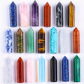 Crystal Wands – Healing Bulk 30pcs Hexagonal Pointed Quartz Wands Assorted Faux Gemstones Polished Reiki