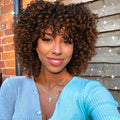 Synthetic Wig 12-Inch Voluminous Afro Curls in Five Black, Brown and Burgundy Color-Code Options