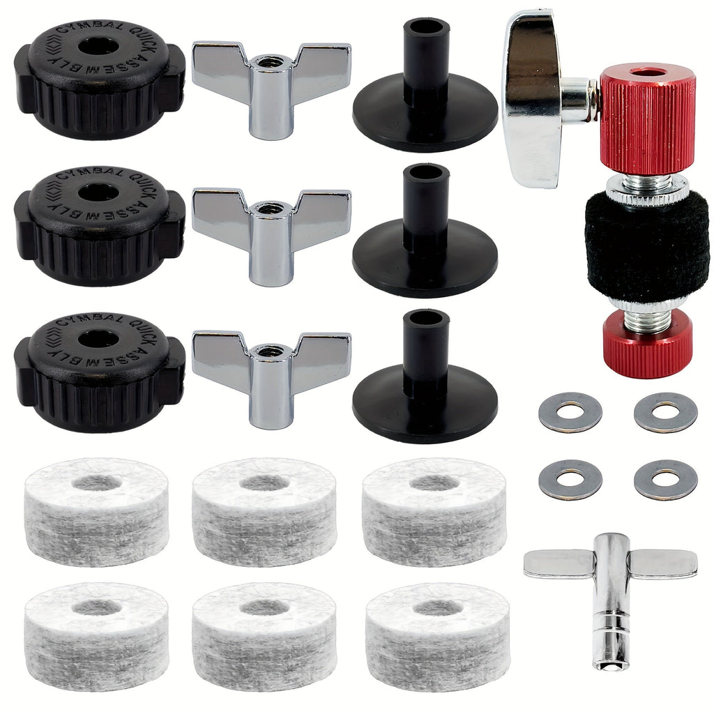Cymbal Hardware Kit, 21pcs, Set, Standard for Maintaining And Mounting Drum Set Cymbals