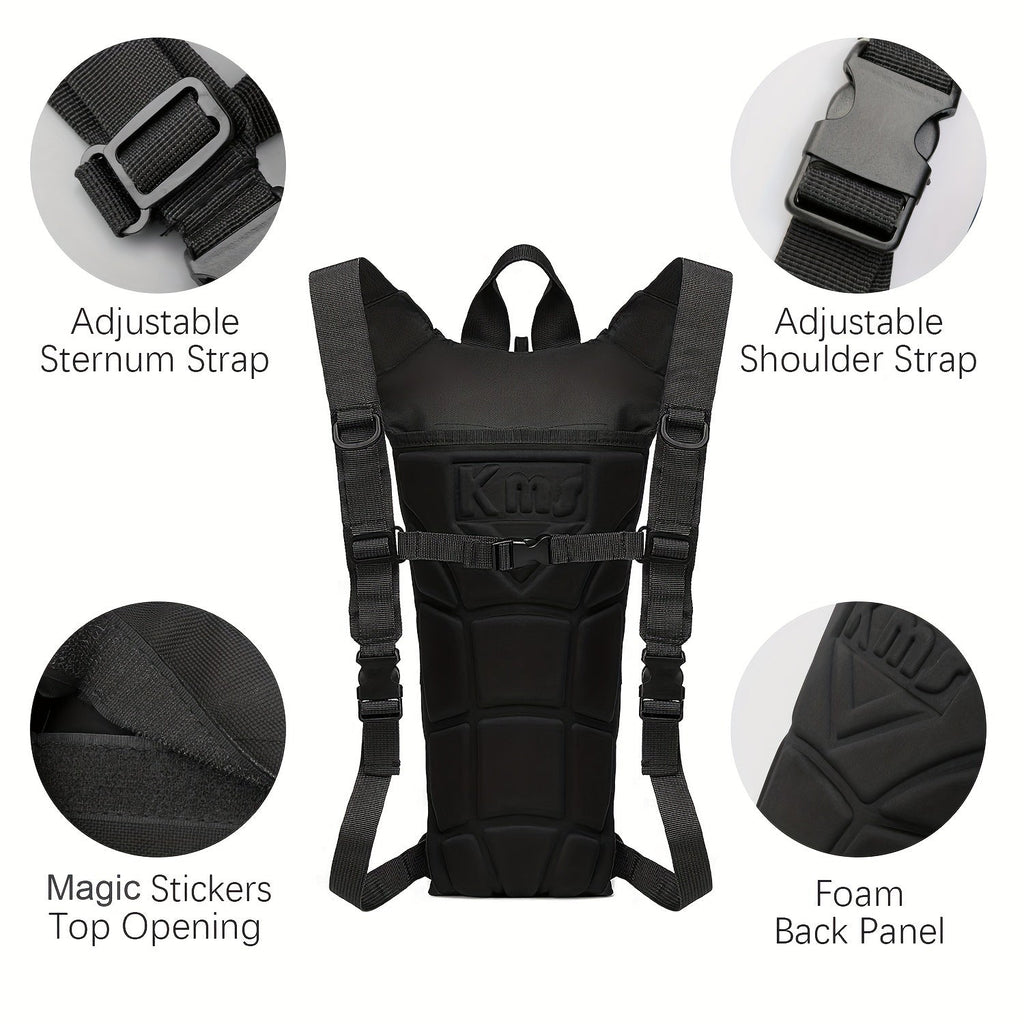 Water Bladder Backpack with 3L & 101.44oz BPA-Free Bladder – Oxford Cloth Hydration Pack for Hiking, Camping & Outdoor Adventures