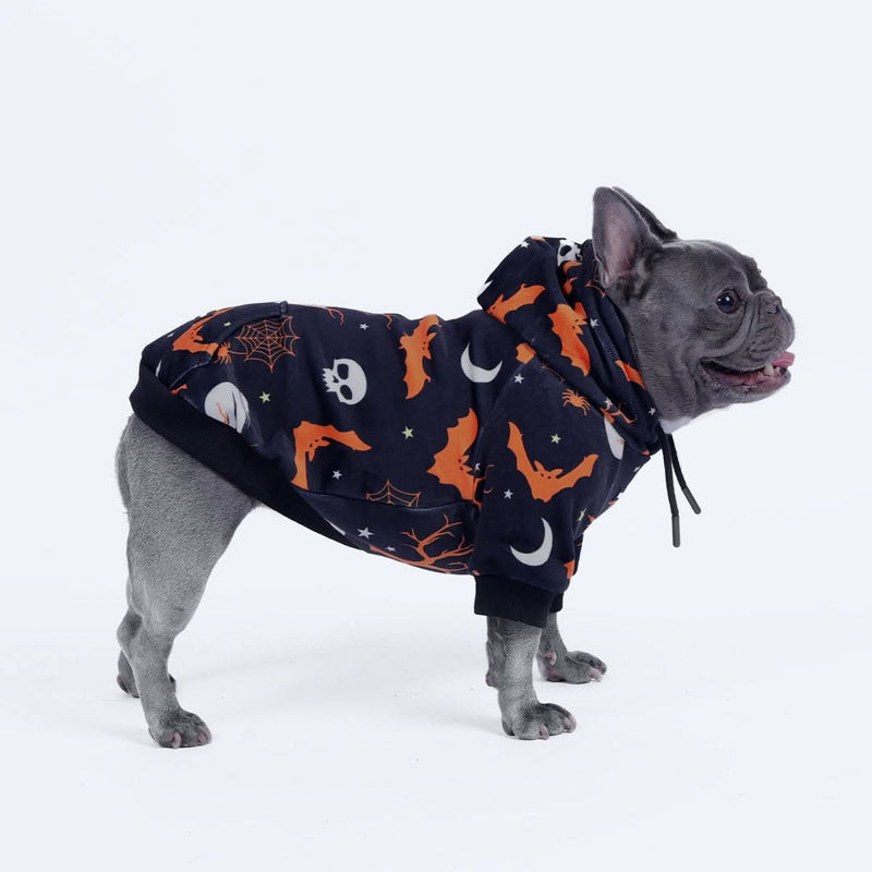 Halloween Dog Hoodie, Halloween Black Hoodie / L