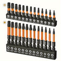 Impact Torx Bit Set 26pcs T7-T40 S2 Steel CNC Machined Tips Security Tamper-Proof Torx Bits 1" & 2" Lengths for Impact Drivers Drills Power