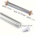 Stainless Steel Rolling Pin with Adjustable Thickness Rings Dough Roller for Baking Pizza Cookies Pastry 430 Grade Non-Stick Heavy Duty