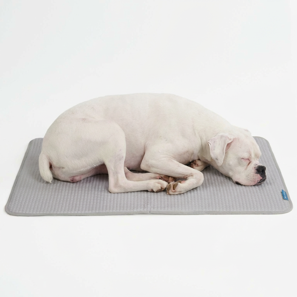 Breathable Cooling Dog Mat Waffle Grey / XL