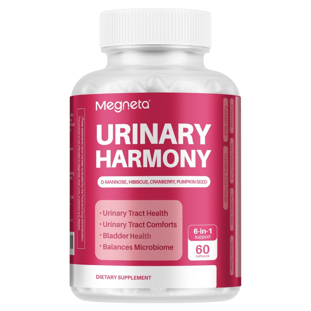 Dietary Supplement Capsules with Megneta Label, D-Mannose, Hibiscus, Cranberry and 60 Count