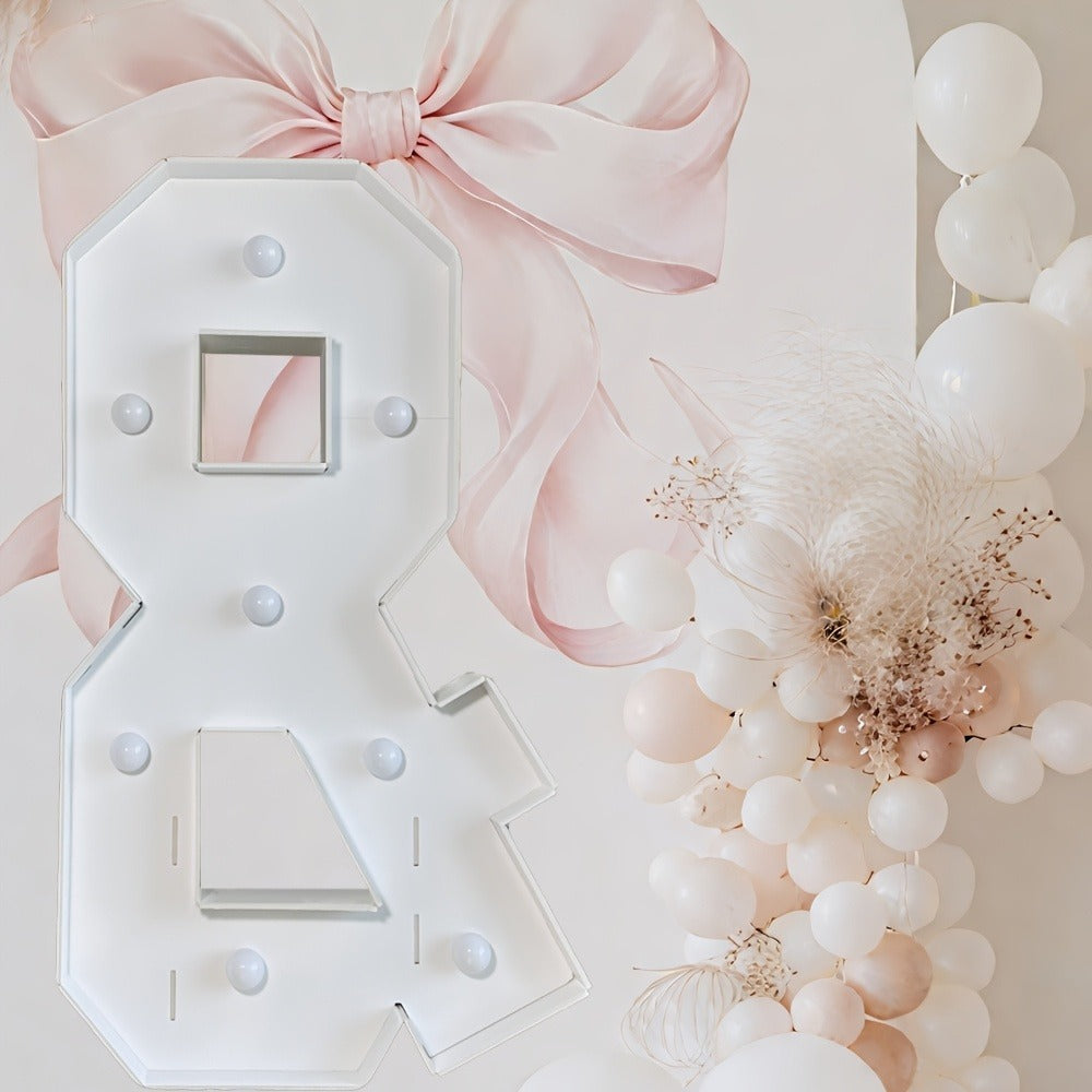 Marquee Letter Lights 3ft LED Light Up Letters for Weddings, Proposals & Celebrations – Cool White Lighted KT Board DIY Display Frame