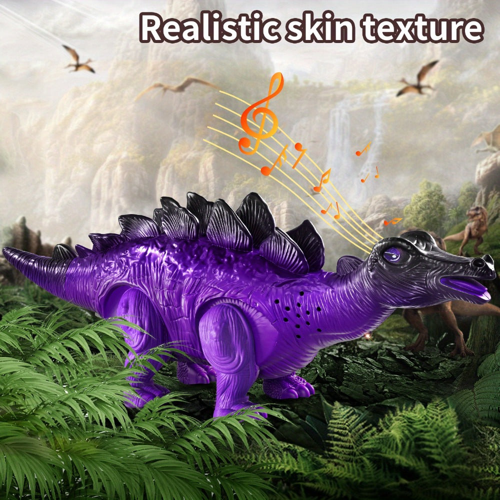 Interactive Dinosaur Toy Set 3 Pack with Walking, Roaring Sound & Lights, Electric T-Rex, Stegosaurus & Brachiosaurus
