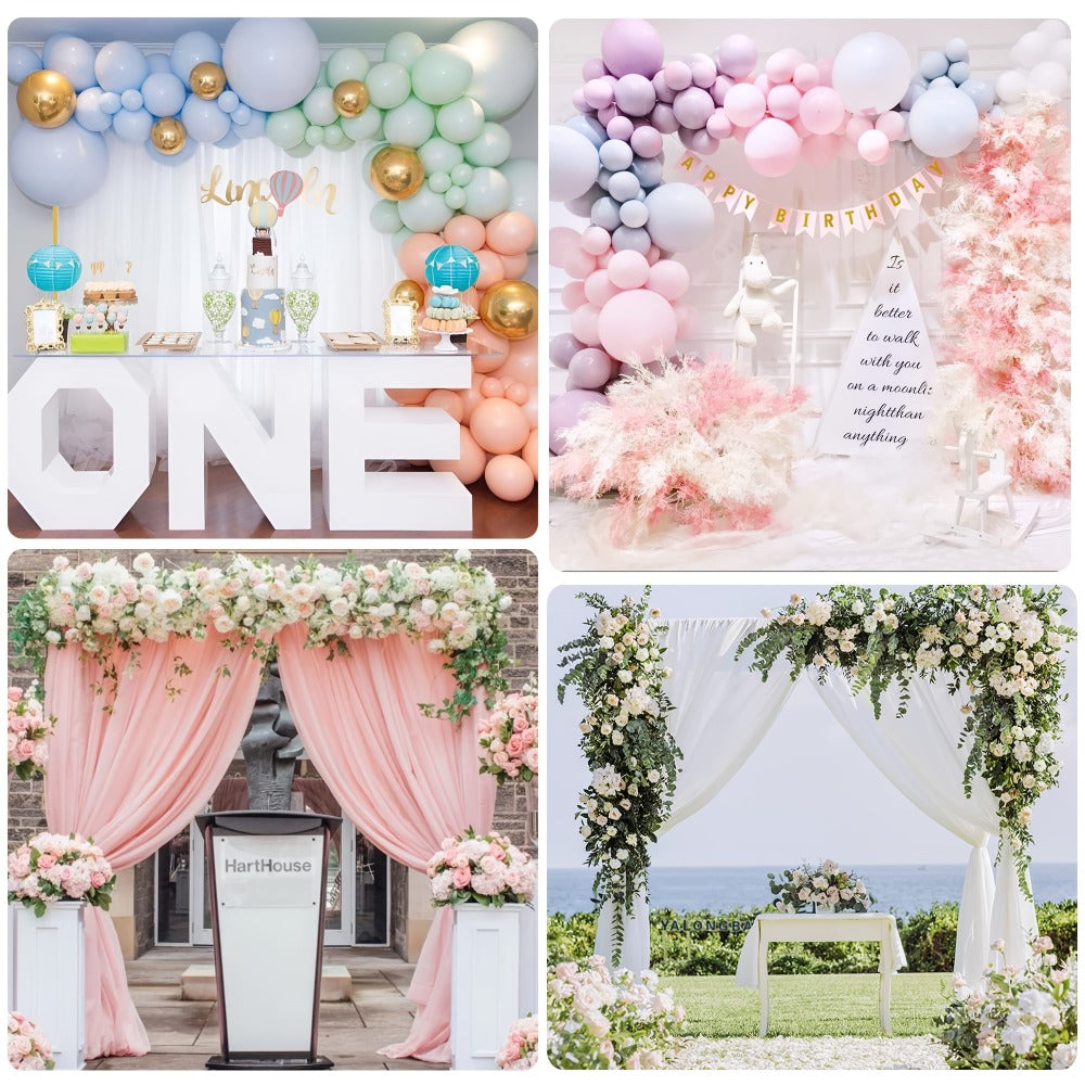 Square Arch Backdrop Stand 6FT & 8FT Metal Balloon Arch Frame | Adjustable Wedding Arch for Ceremony, Birthday Party