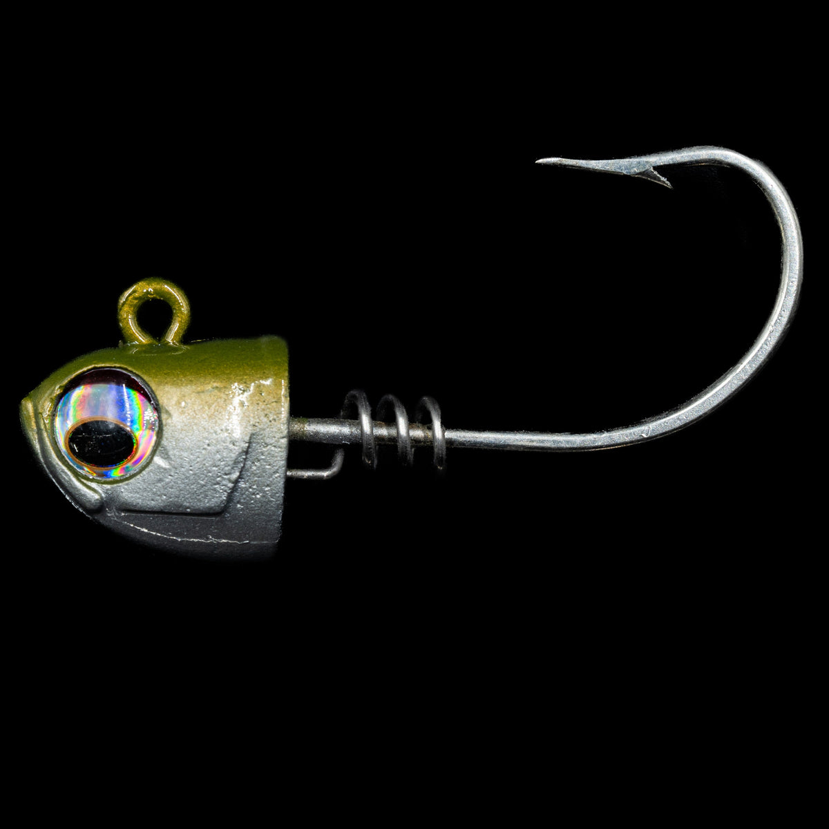 5-Inch Swimbait Jig Heads, Lead / Green Back / 2