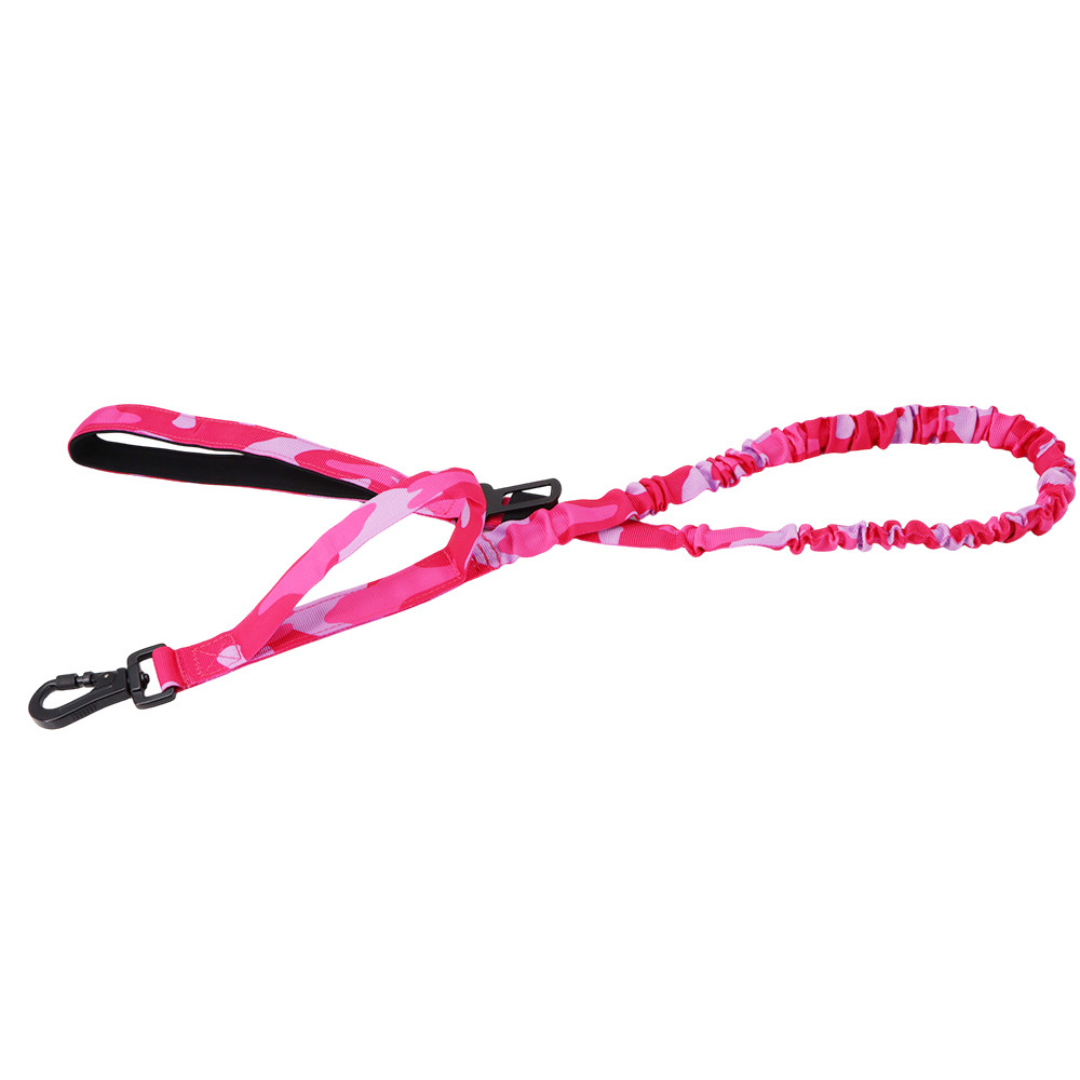 Tactical Bungee Dog Leash Pink Camo
