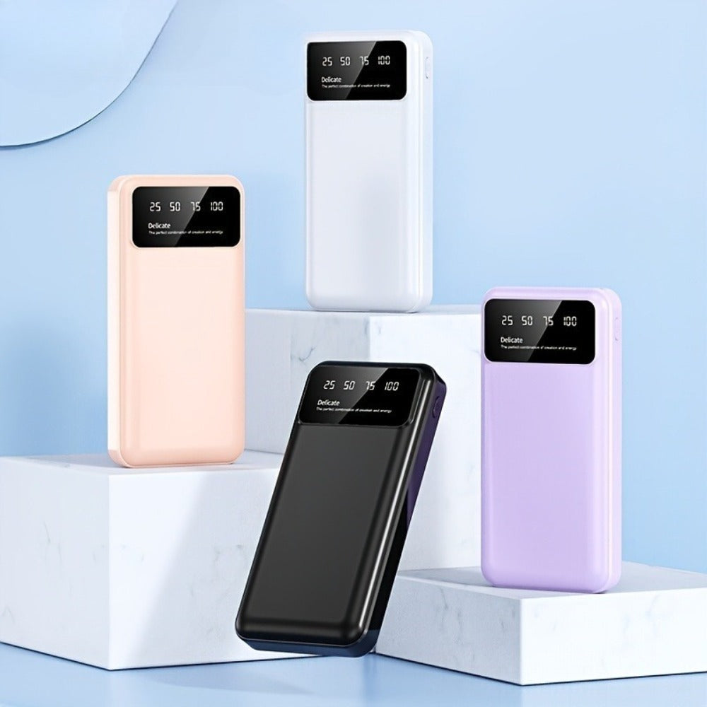 65000mAh Portable Power Bank with LED Display USB Charger for iPhone 17 16 15 14 13 12 11 XS Android Phones Tablets