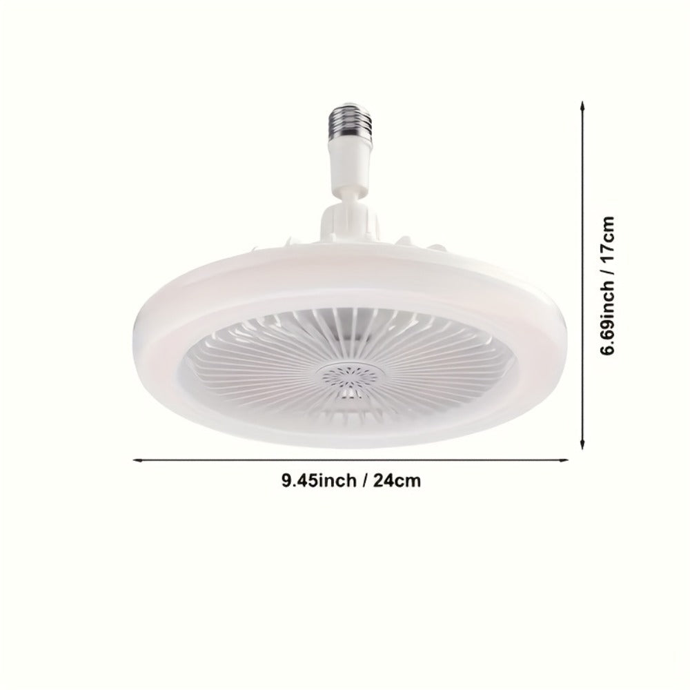 Ceiling Fan Light with Remote Control, Dimmable LED 3000-6500K, 3-Speed Fan, E26 Base, 360° Adjustable Universal Joint, Timed Night Light