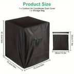 Outdoor AC Unit Cover 30x30x32 Inch Waterproof | Air Conditioner Protector with Drawstring Closure for Condenser & HVAC