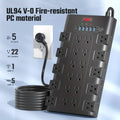 Surge Protector Power Strip 28-in-1 with 22 AC Outlets, 5 USB-A, 1 USB-C, 2100J Rating and 5 to 13 ft Cord Options
