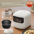Rice Cooker 2L 4 Cups 10-in-1 Mini Multifunctional Compact Electric Rice Cooker for Rice for Home Cooking, Dining and Outdoor Meals