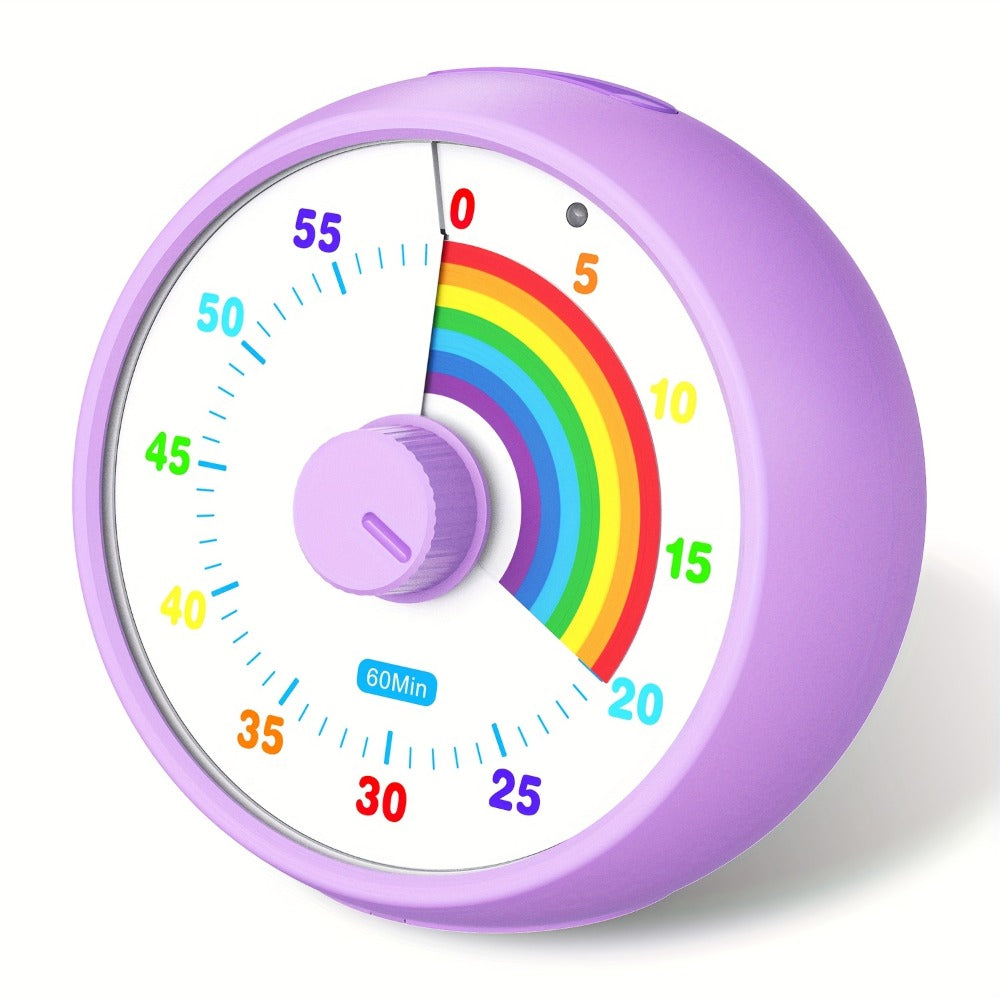 Visual Countdown Timer 60 Minute – Silent Operation Time Management Clock for Classroom, Office, Kitchen & Desktop