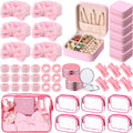 Spa Party Favors Set 48pcs for Women – Sleepover Party Supplies with Headband, Wristband, Scrunchies, Hair Clip, Jewelry Case