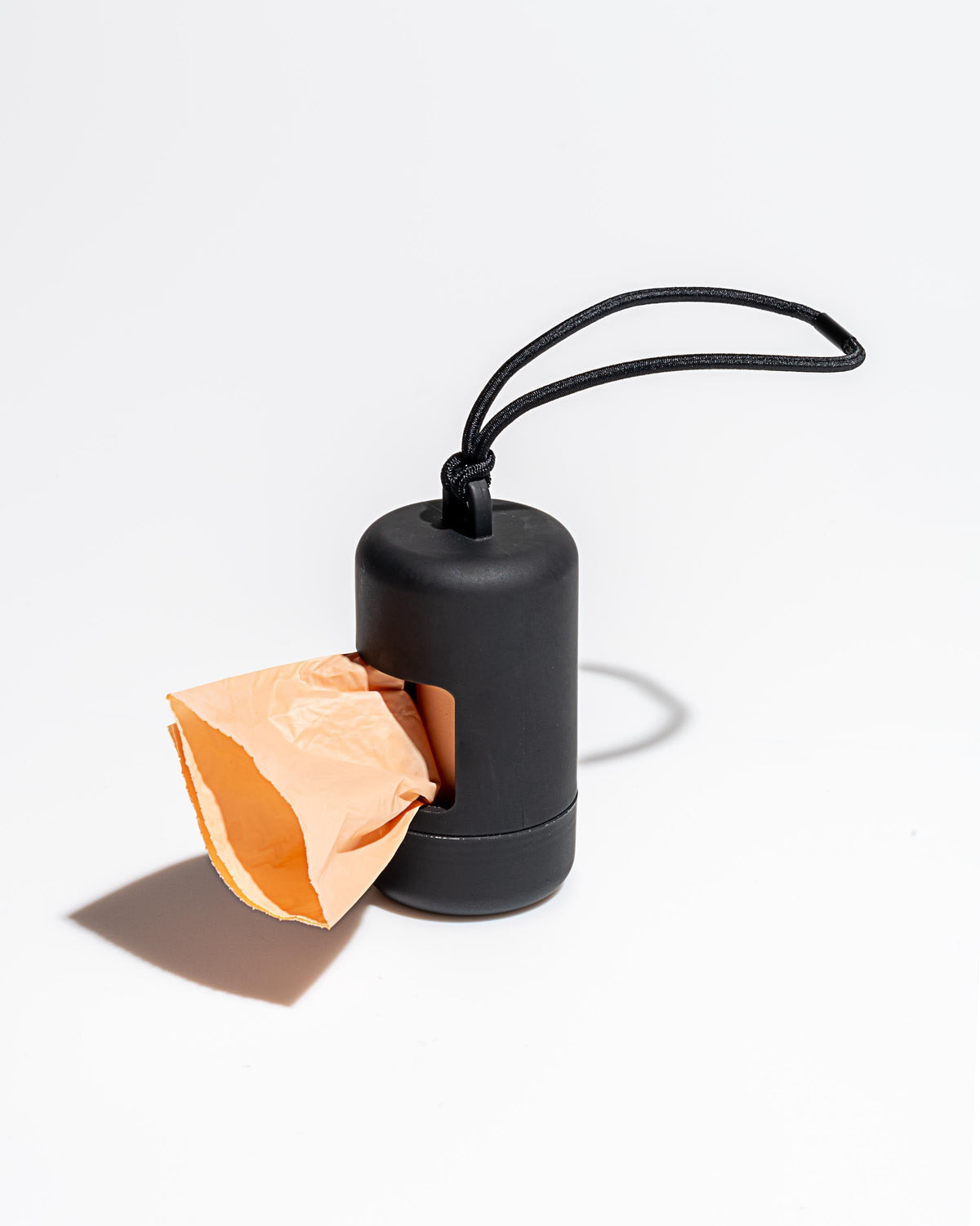 Leash-Attached Dog Waste Bag Dispenser Black