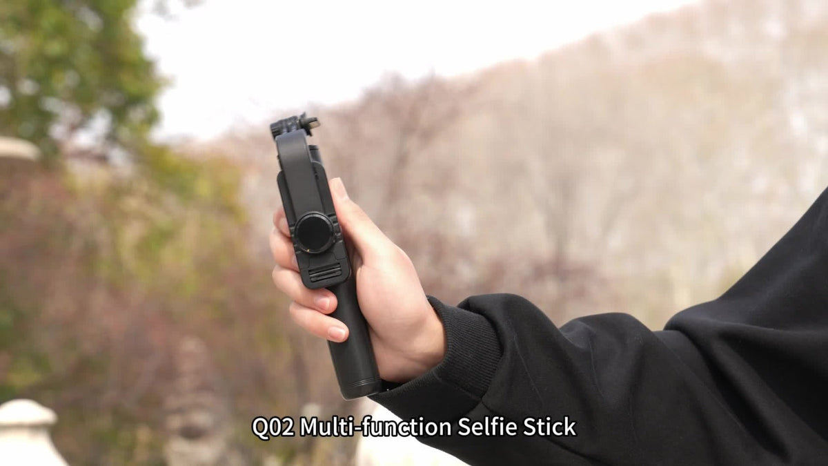 40.6-Inch Black Selfie Stick Tripod with Rotating Phone Head, Fold-Out Floor Base and Remote