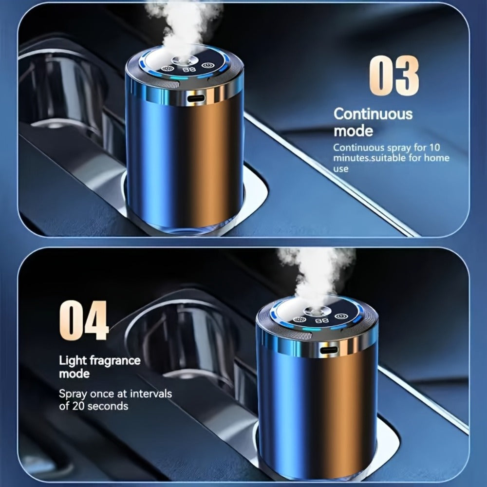 Starry Sky Car Aroma Diffuser with Ambient Light & Humidifier, USB Smart Air Freshener, 50ml Essential Oil Included