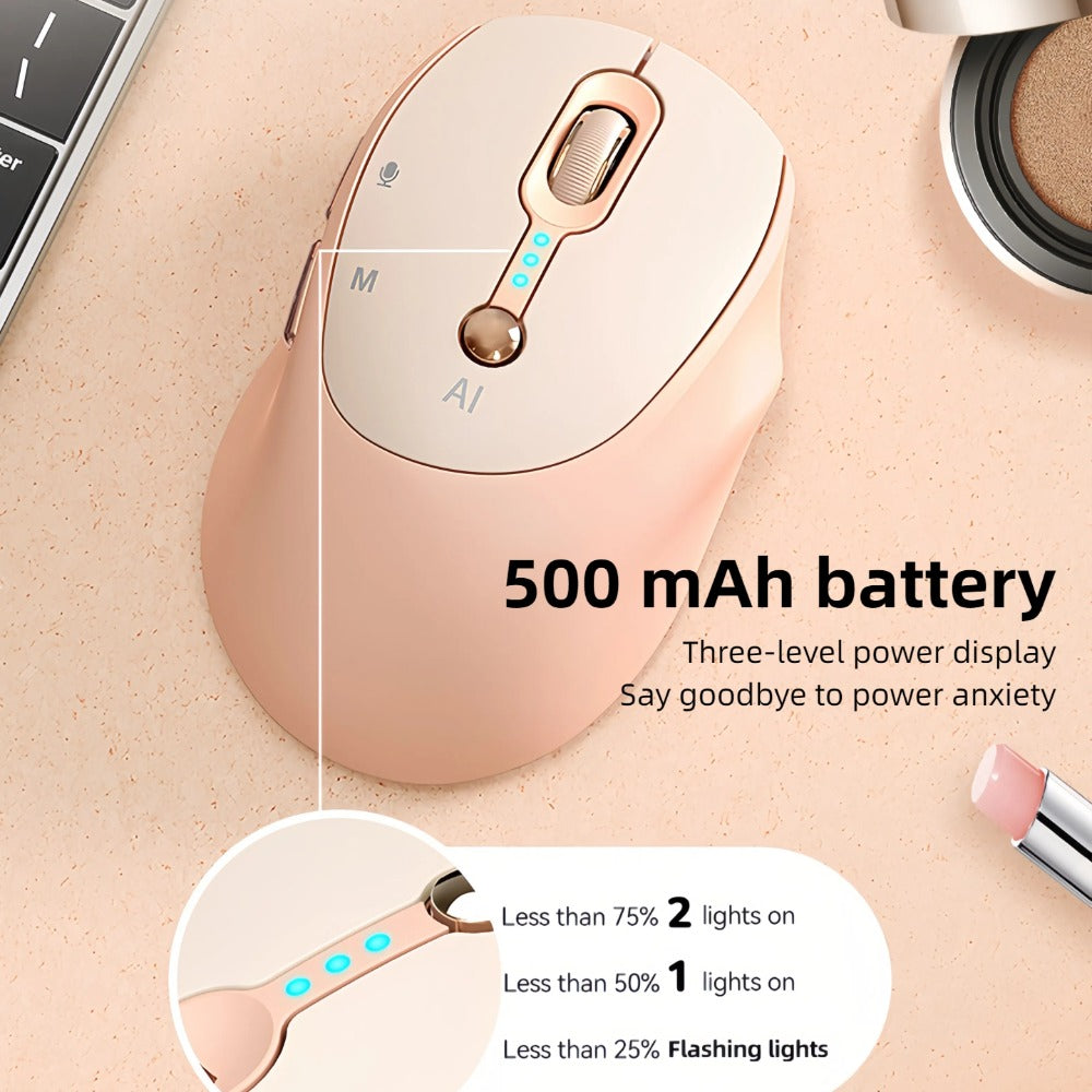 AI Voice Input Wireless Mouse with Real-Time Translation & Auto Writing, PPT Assistant for an Everyday Personal Care Routine