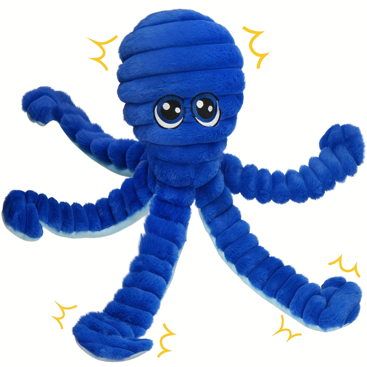 Squeaky Octopus Dog Toy – Soft Plush Chew Toy with Squeaker & Teeth Cleaning Design for Small Medium Large Dogs