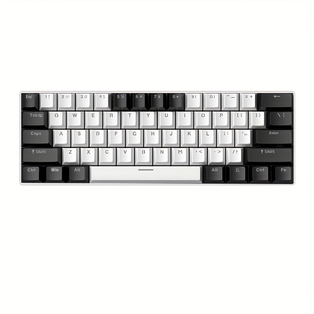 Mechanical Keyboard 61-Key Compact Wired Layout with Blue Switches, RGB Backlighting and Four Color Options