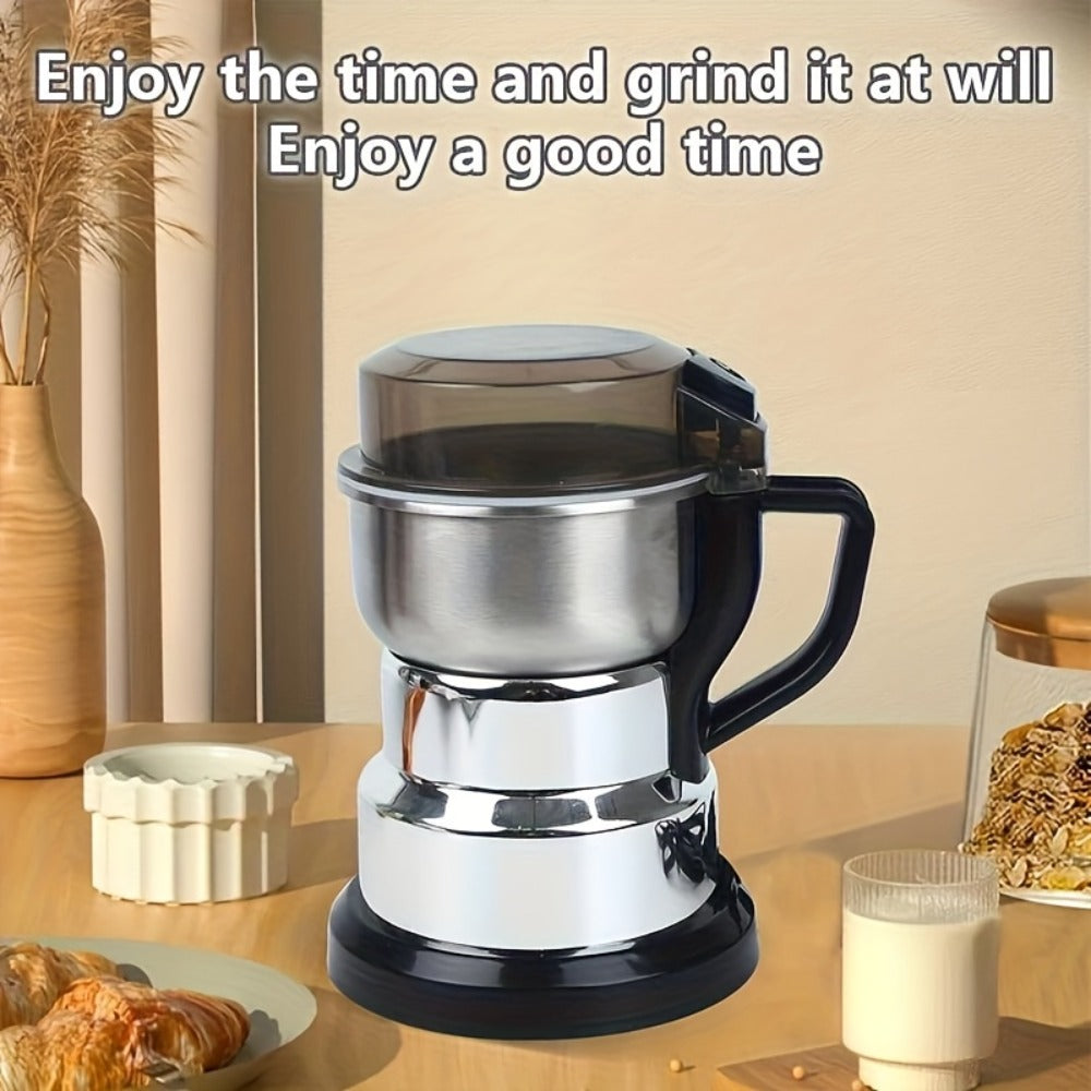Electric Coffee Grinder 400ml 14oz 4-Blade Stainless Steel 10 Second Quick Grinding for Entryways, Bedrooms and Living Spaces