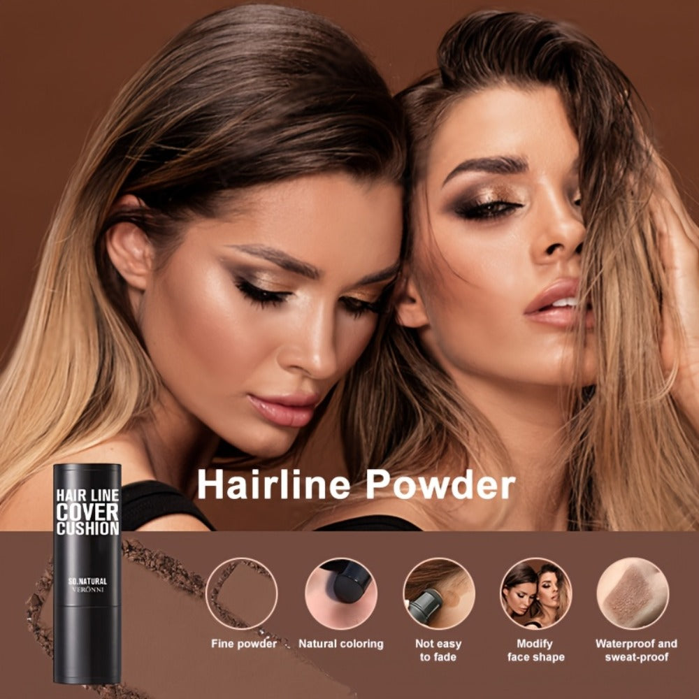 Hair Root Concealer Powder with Brush - Instantly Covers Gray Roots & Thinning Hairline, Plant-Based Keratin Formula