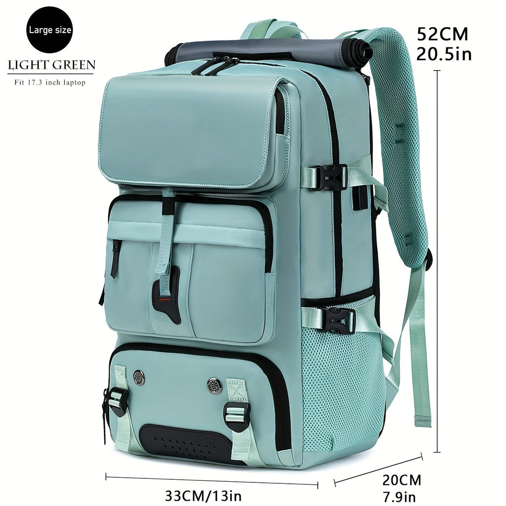 Laptop Backpack with Shoe Compartment, USB Port and Large Travel Storage in Eight Colors for Daily Use