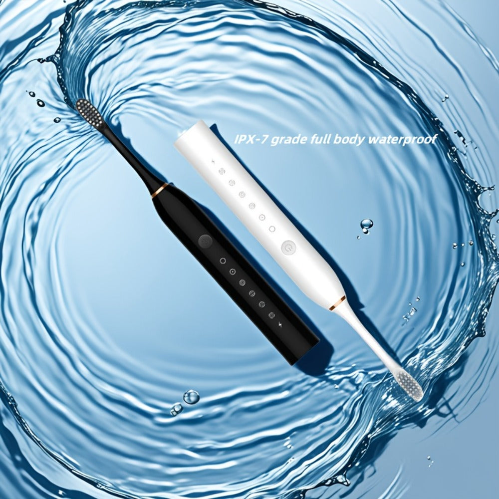 Rechargeable Electric Toothbrush with 6 Cleaning Modes & Smart Timer, USB Sonic Toothbrush for Adults