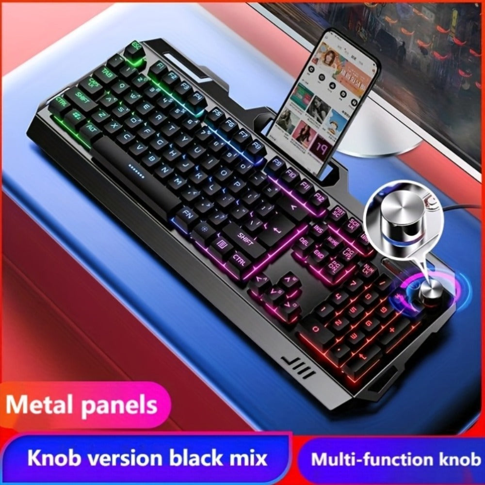 RGB Gaming Keyboard and Mouse Combo Wired USB, Backlit Keyboard & Mouse Set for PC Desktop Laptop Windows