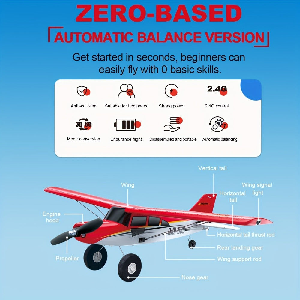 RC Airplane QIDI560 M7 Brushless Fixed Wing, 6-Channel 6-Axis Gyro Remote Control Plane with 3D Stunts