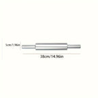 Stainless Steel Rolling Pin, Professional Non-Stick Dough Roller with Non-Slip Grip and Rounded Ends, Easy to Clean Baking Rolling Pin