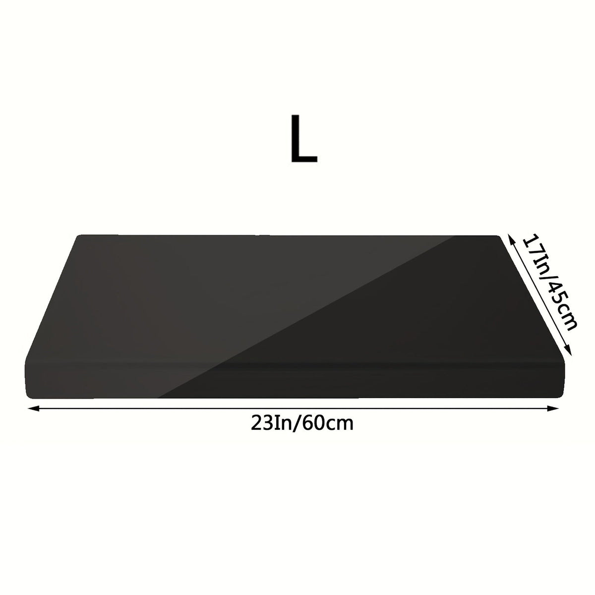 Acrylic Cutting Board Large Anti-Slip 17x23 Inch – Clear & Black Countertop Protector for Kitchen & Restaurant