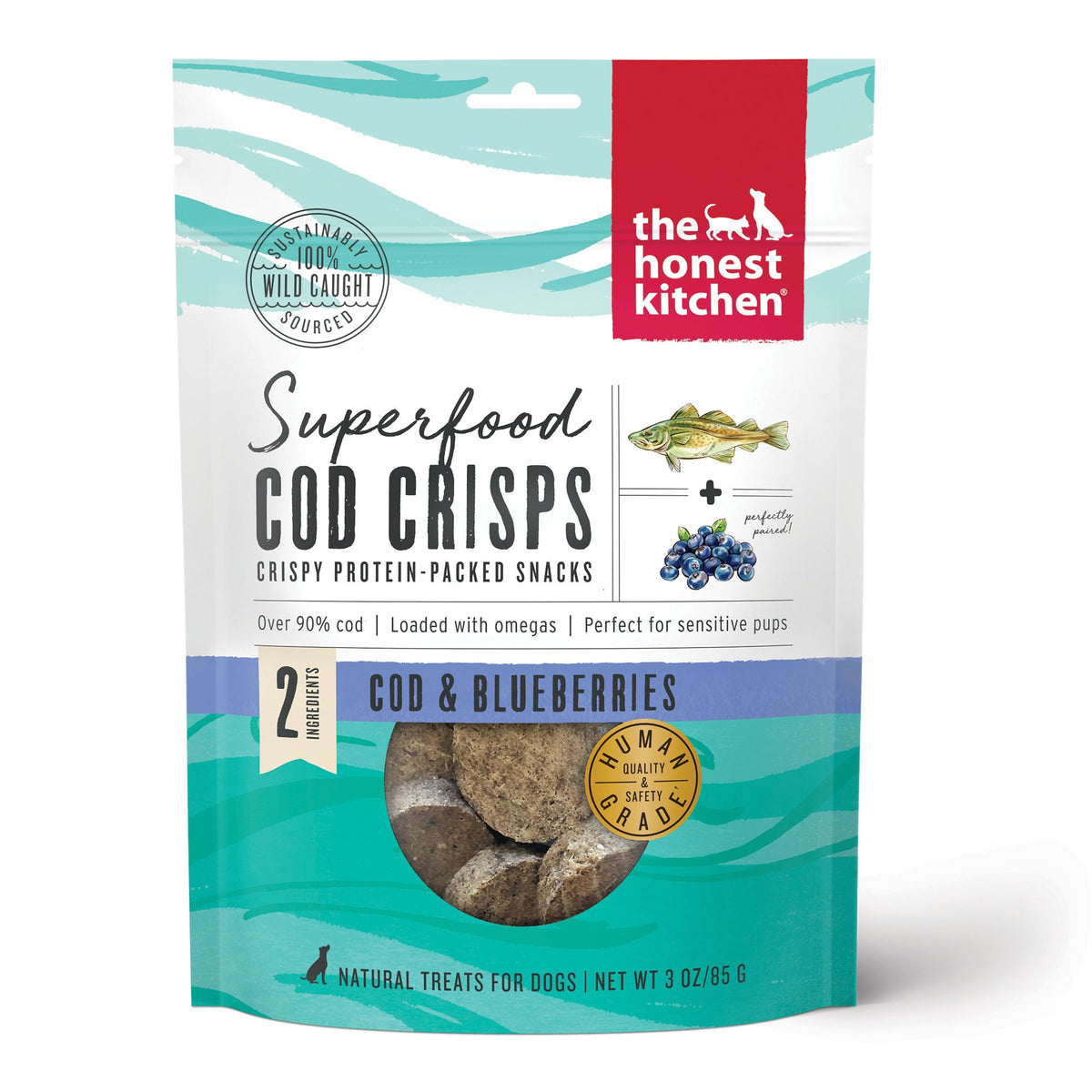 Cod and Blueberry Dog Treat Crisps product image 1