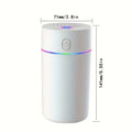 USB Cool Mist Humidifier with Color-Changing Night Light, Portable Desktop Car Aromatherapy Humidifier Nano Fine Mist Facial Steamer