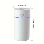 USB Cool Mist Humidifier with Color-Changing Night Light, Portable Desktop Car Aromatherapy Humidifier Nano Fine Mist Facial Steamer