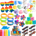 Party Favors Toys 60 Pack, 9 Styles Bulk Fidget Toy Set for Kids, Goodie Bag Fillers, Birthday Party Prizes