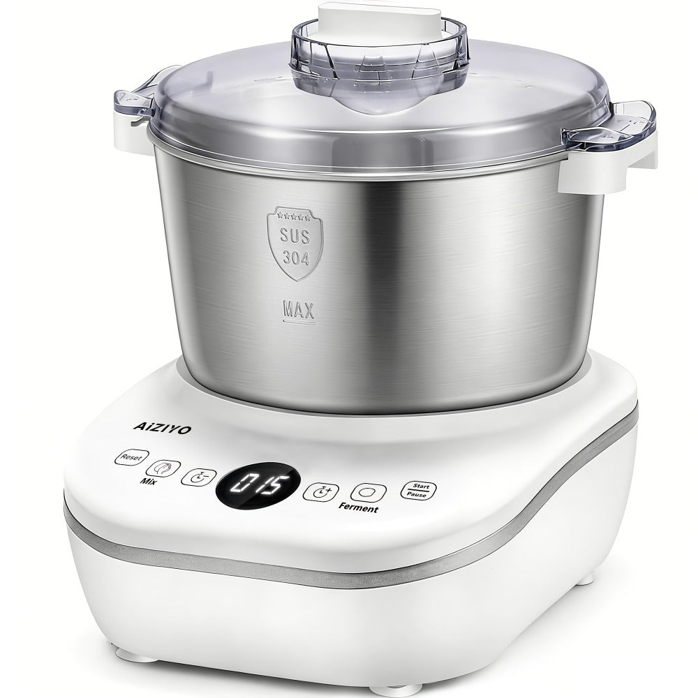 Electric Dough Maker with Ferment Function - 7Qt 250W Dough Kneading Machine, 304 Stainless Steel Bowl